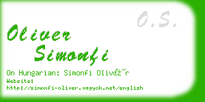 oliver simonfi business card